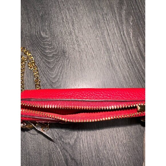 COACH Signature leather crossbody phone Red bag chain - Picture 8 of 13